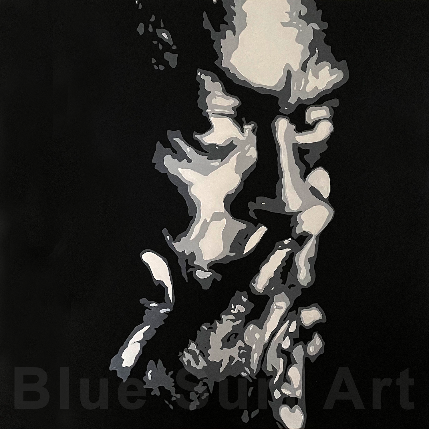 Miles Dewey Davis Wall Art Original Oil on Canvas Painting Handmade painted by artist - Blue Surf Art
