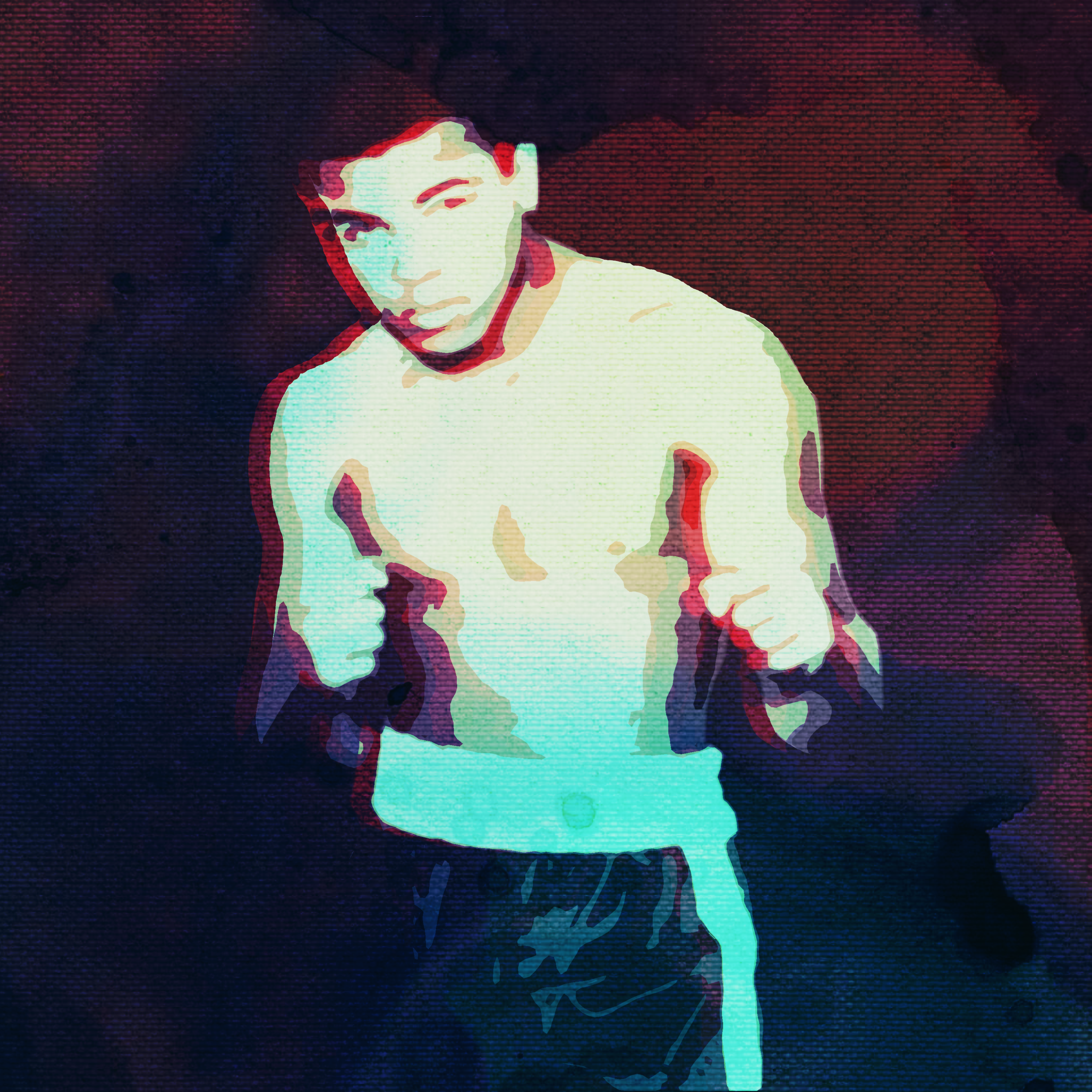 BOXER 油絵アート Muhammad Ali Boxer Legend Wall Art Original Handmade Oil on Canvas