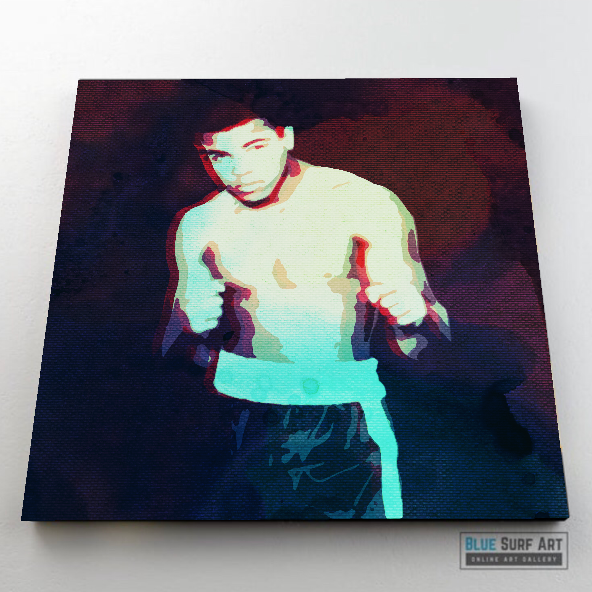 Muhammad Ali Boxer Legend Wall Art Original Handmade Oil on Canvas Painting 1