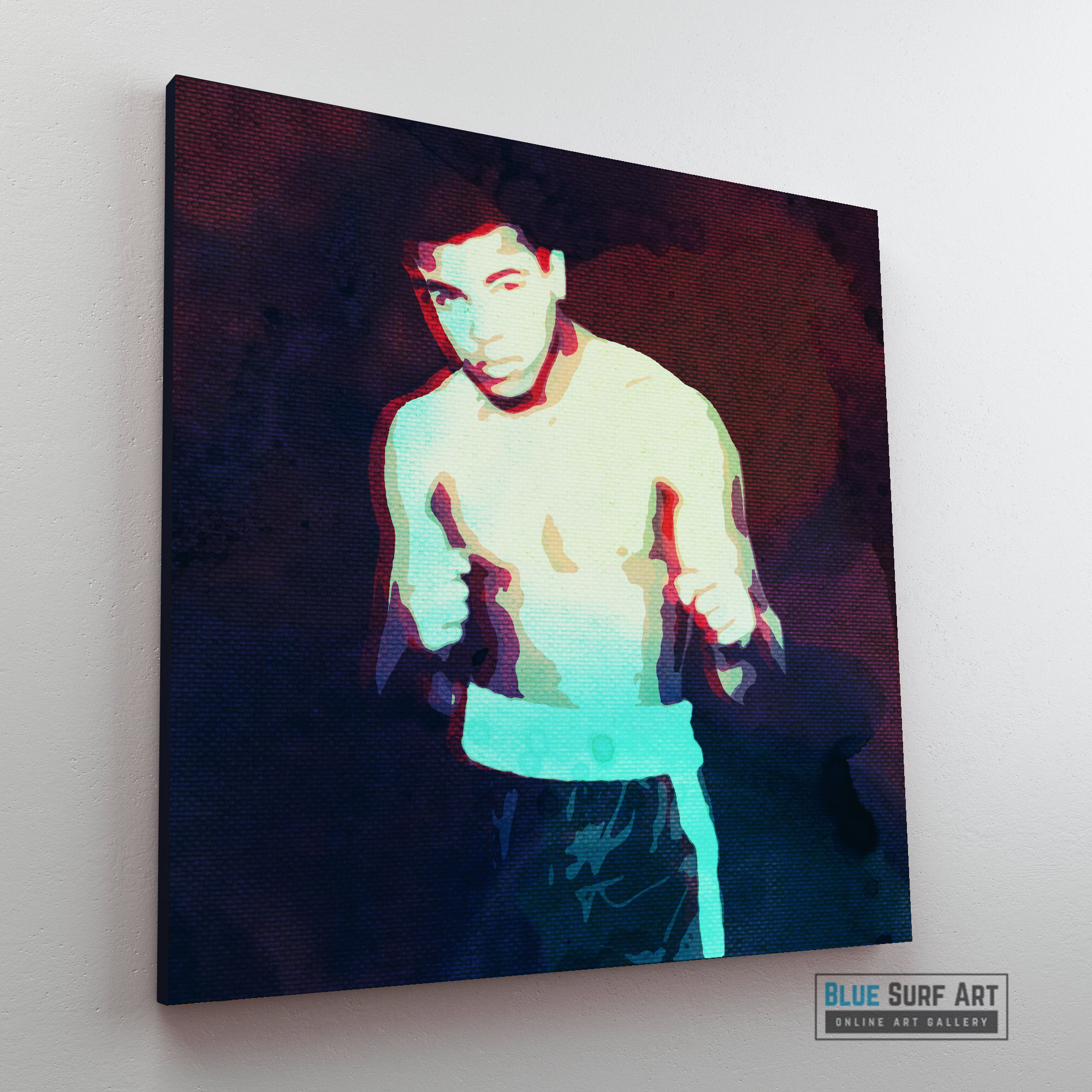 Muhammad Ali Boxer Legend Wall Art Original Handmade Oil on Canvas Painting 3