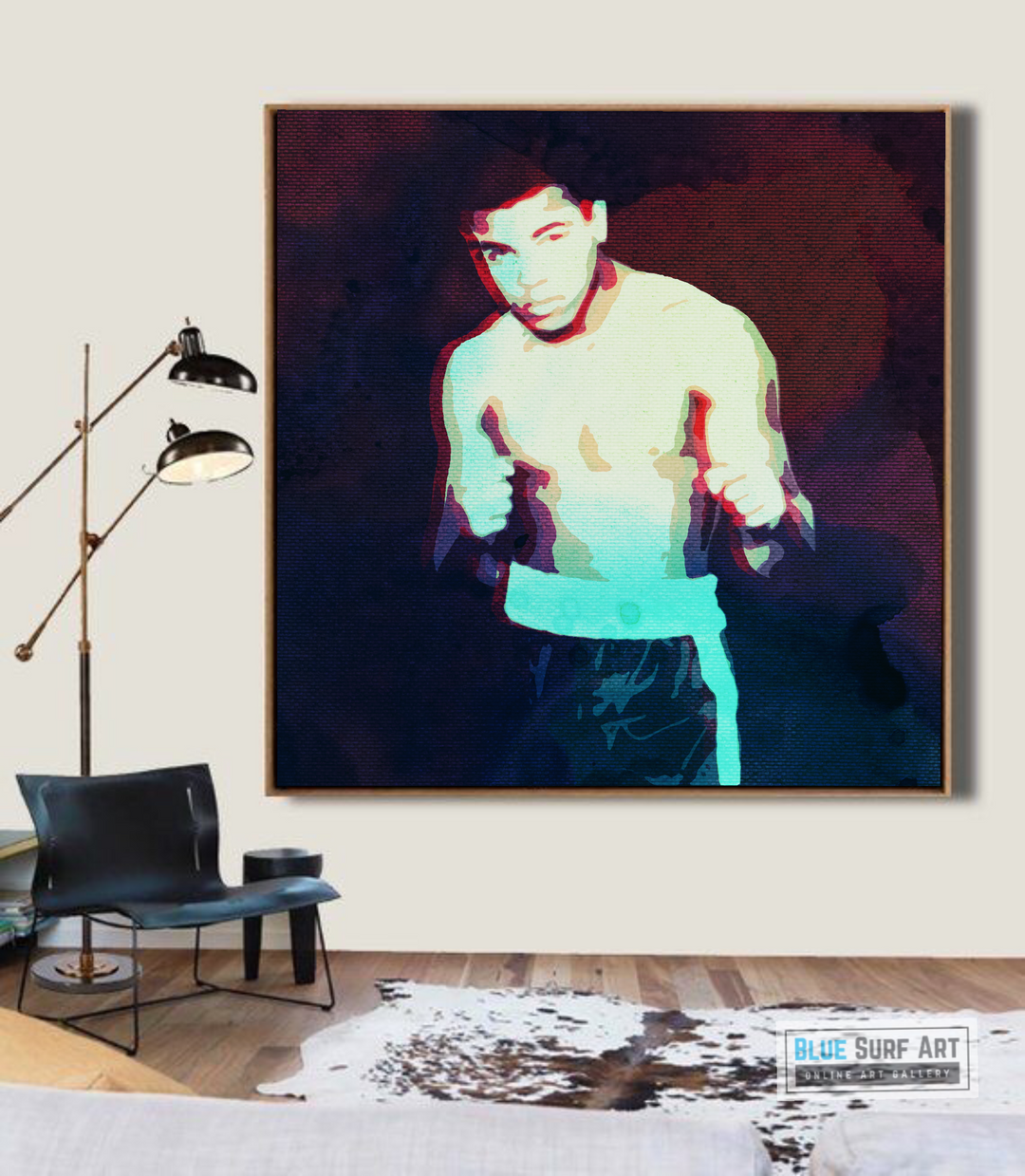 Muhammad Ali Boxer Legend Wall Art Original Handmade Oil on Canvas Painting 5