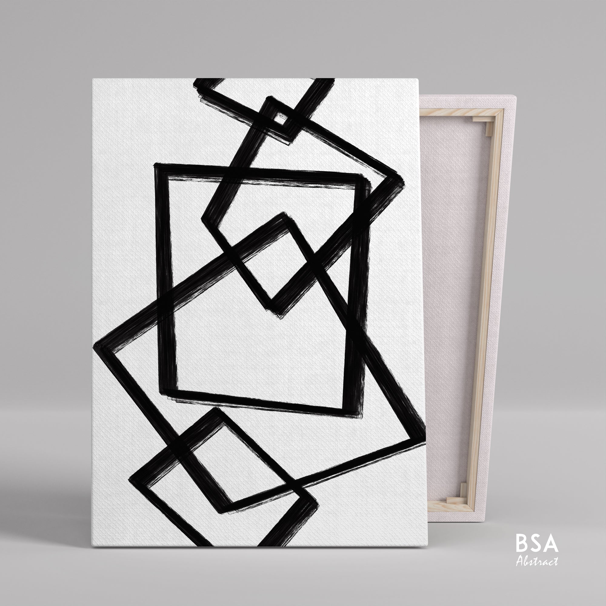 Black & White Geometric Modern Wall Art, Abstract Canvas Art Painting - Fora #15.  Large Abstract Painting, Modern Abstract Painting, oil hand painting, office wall art, original abstract, textured art, Living room wall art, Modern interior wall art