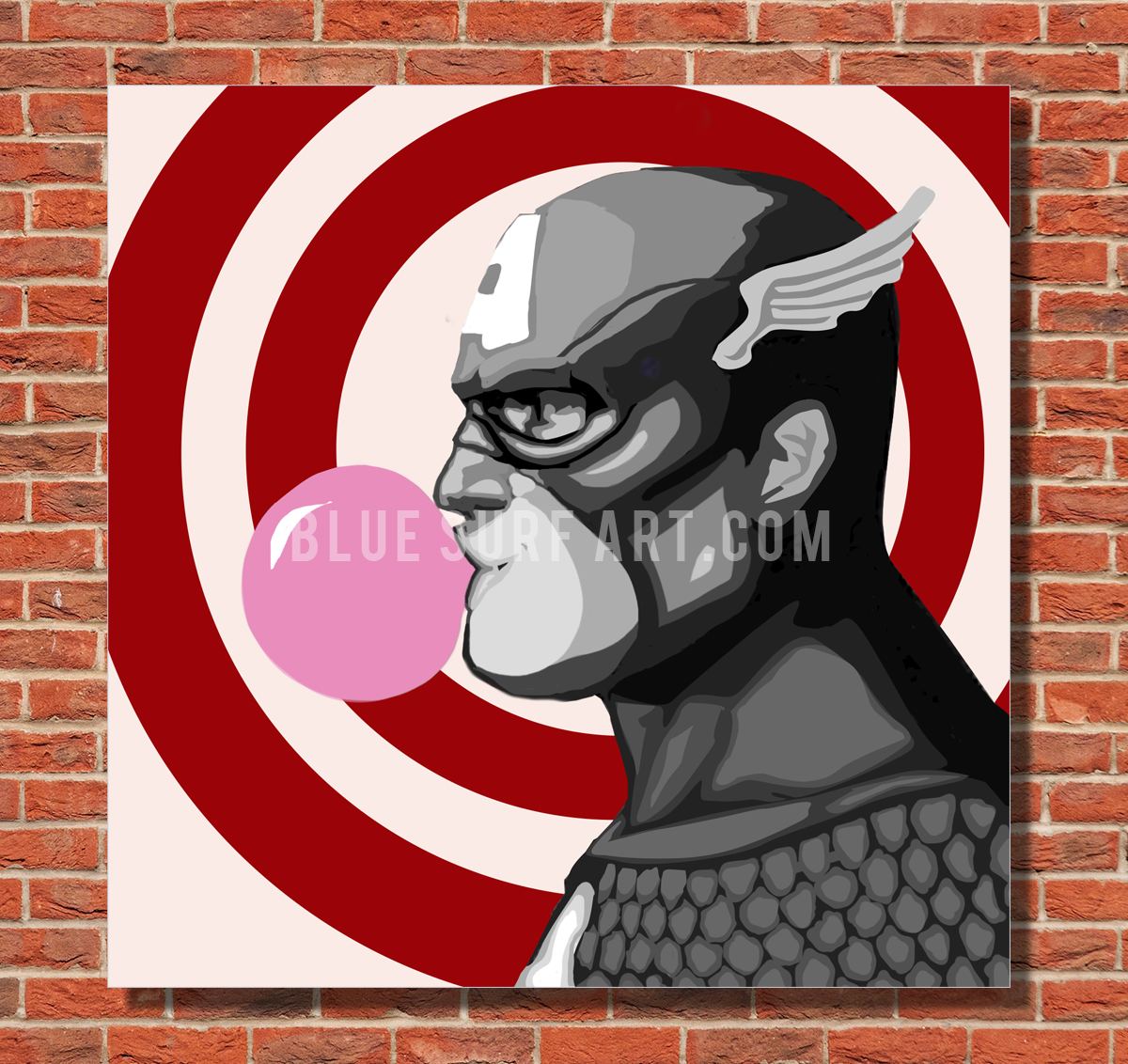 Chilling Oil Painting on Canvas by Blue Surf Art 1 - red bricks