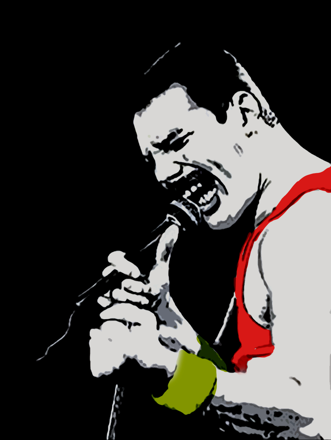 Freddie Mercury, Queen Freddie Canvas Art Painting – Blue