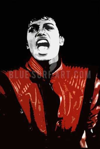 The Thriller - Michael Jackson oil paitning on canvas by Blue Surf Art