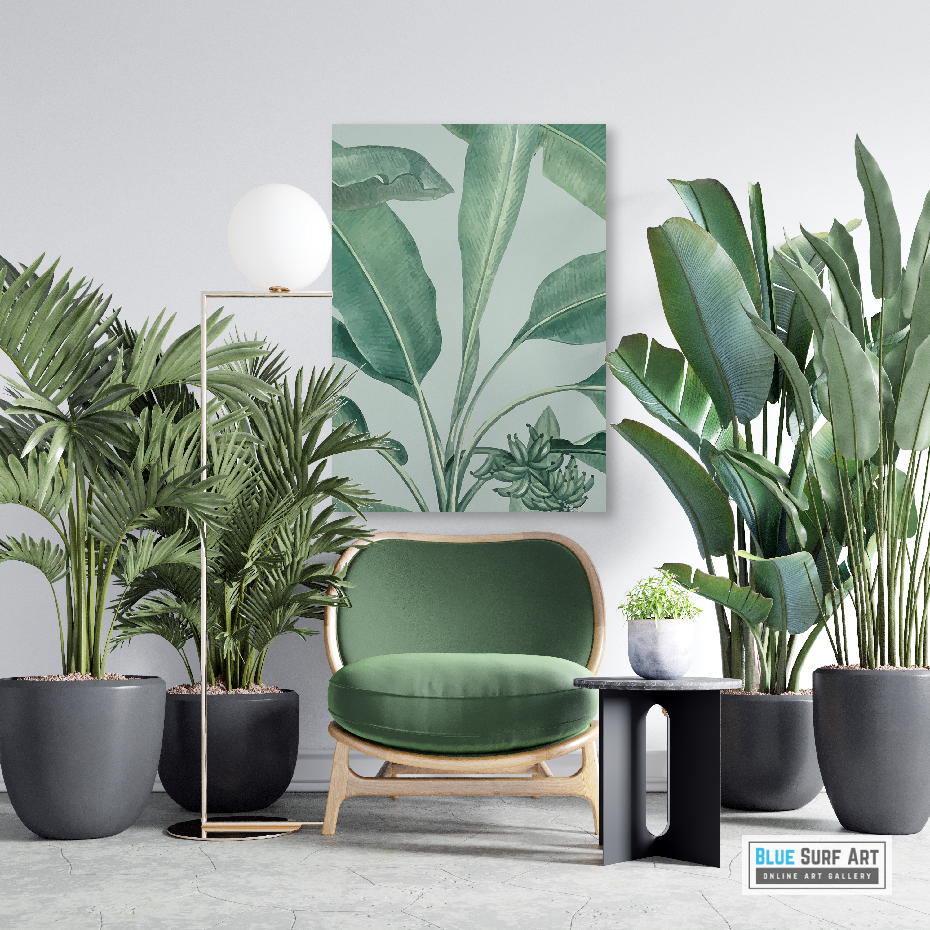 Tropical Banana Leaf Canvas Art Print III