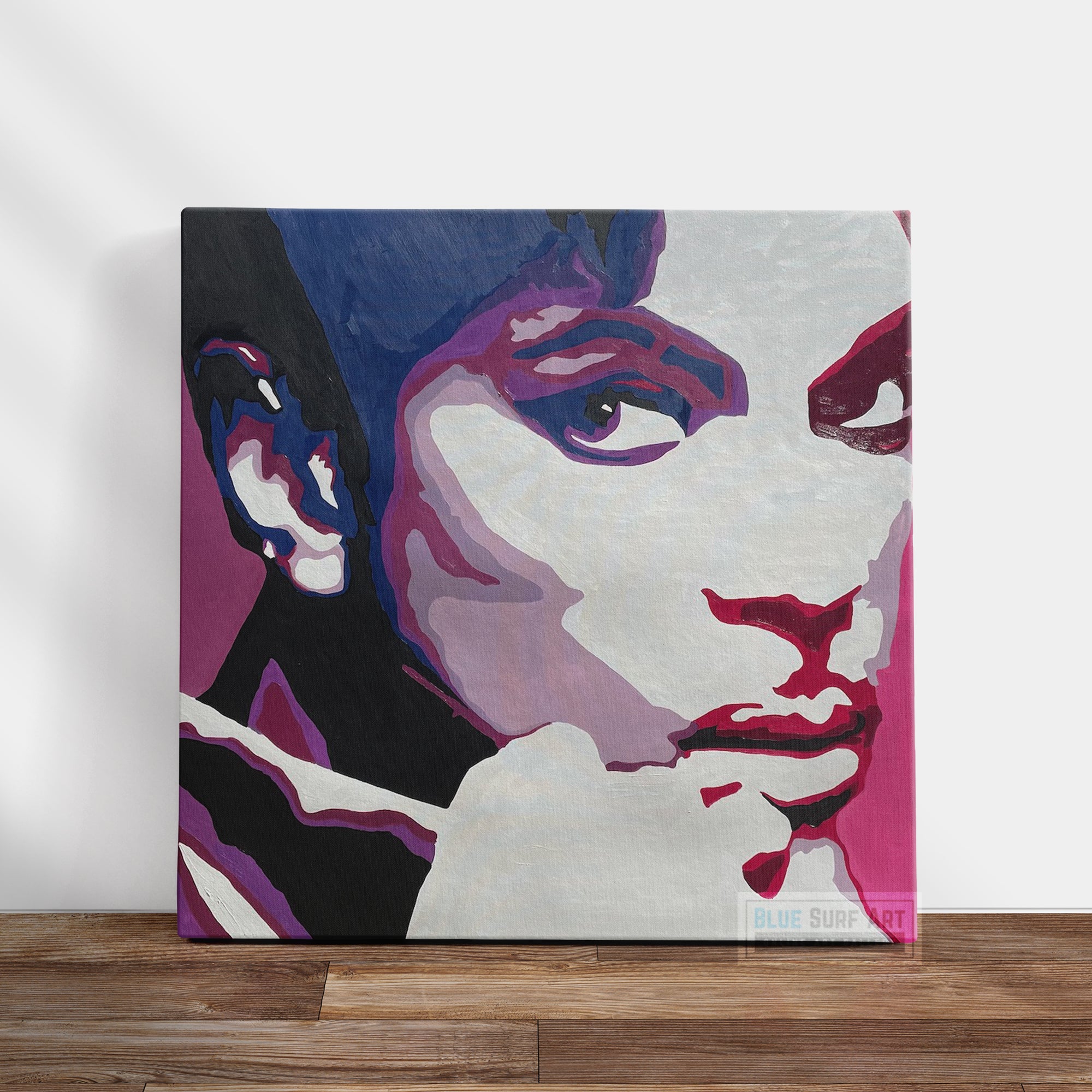 Prince Rogers Nelson Music Wall Art Pop Art Painting Purple Rain Handmade Art by Blue Surf Art 1