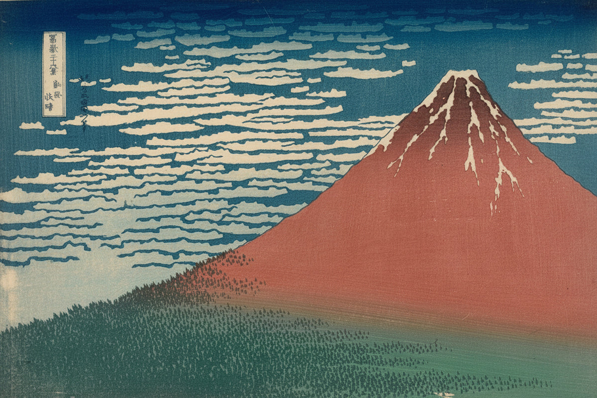 Fine Wind, Clear Morning by Katsushika Hokusai Reproduction Painting