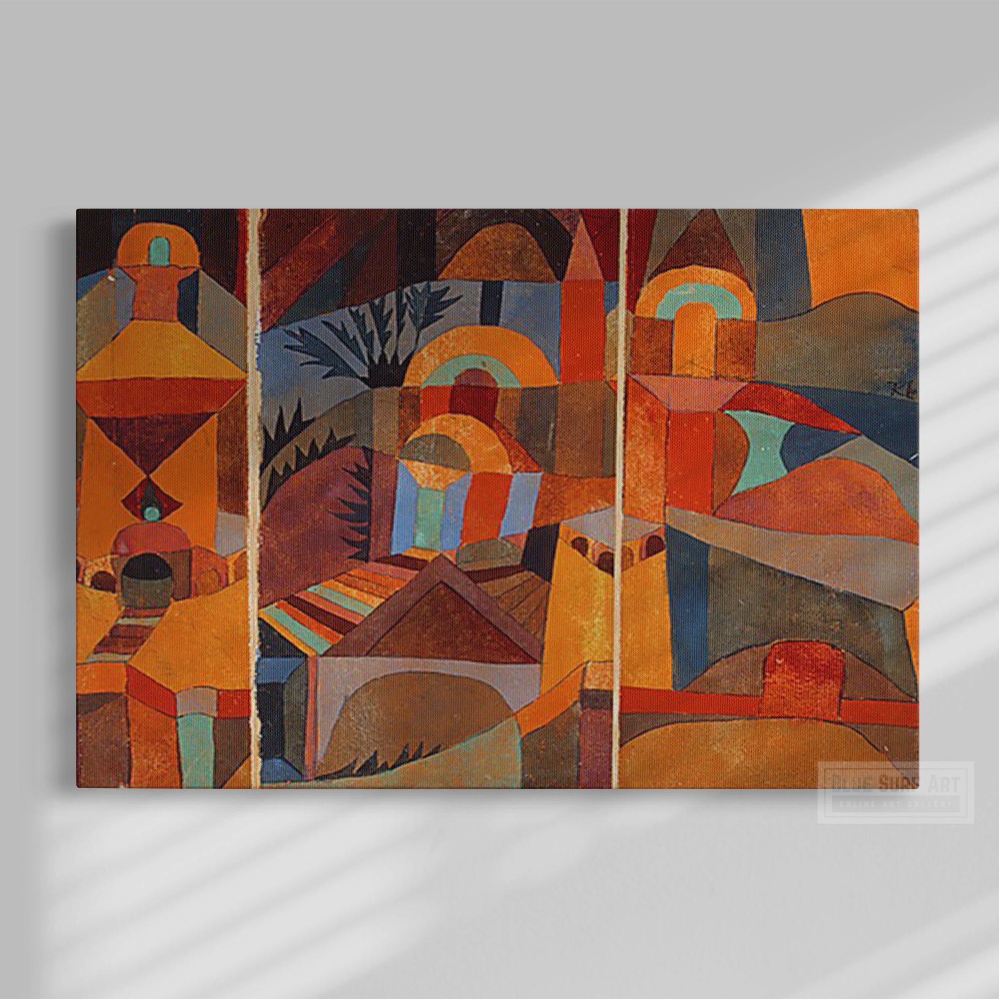 Temple Gardens by Paul Klee. Paul Klee Artworks, Paul Klee oil painting, Paul Klee masterpiece, Paul Klee reproduction, Paul Klee wall art, abstract wall art decor