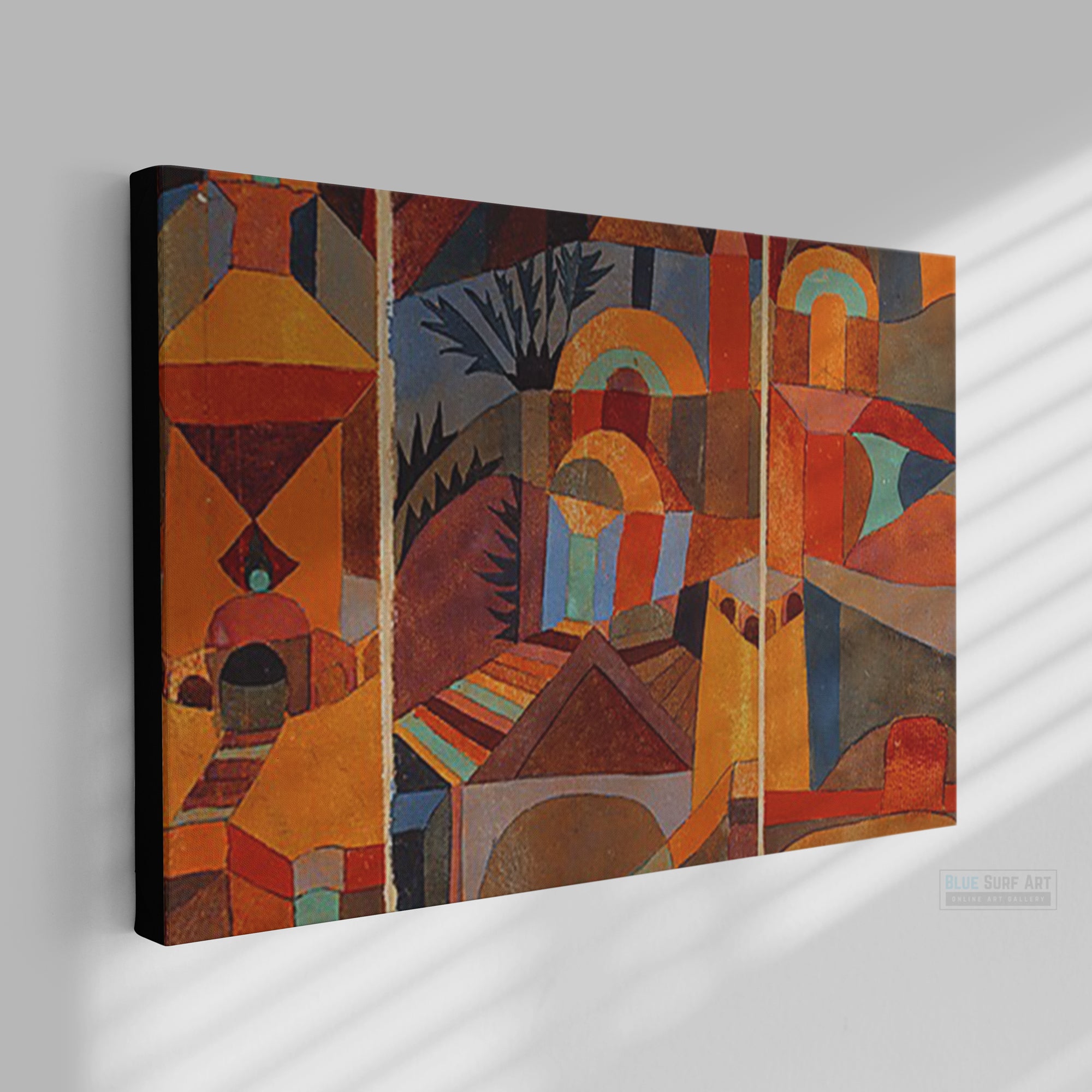 Temple Gardens by Paul Klee. Paul Klee Artworks, Paul Klee oil painting, Paul Klee masterpiece, Paul Klee reproduction, Paul Klee wall art, abstract wall art decor