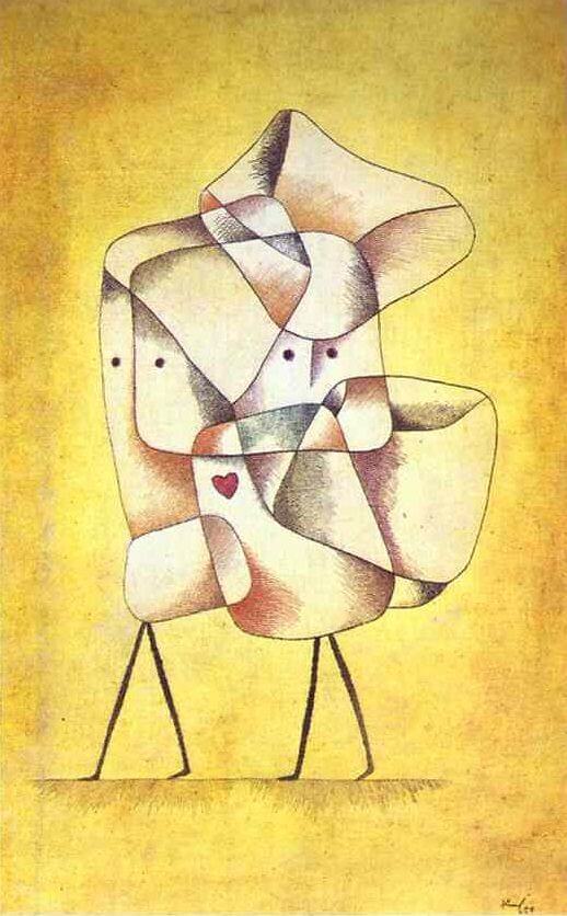 Brother and Sister, 1930 by Paul Klee. Paul Klee Artworks, Paul Klee oil painting, Paul Klee masterpiece, Paul Klee reproduction, Paul Klee wall art, abstract wall art decor