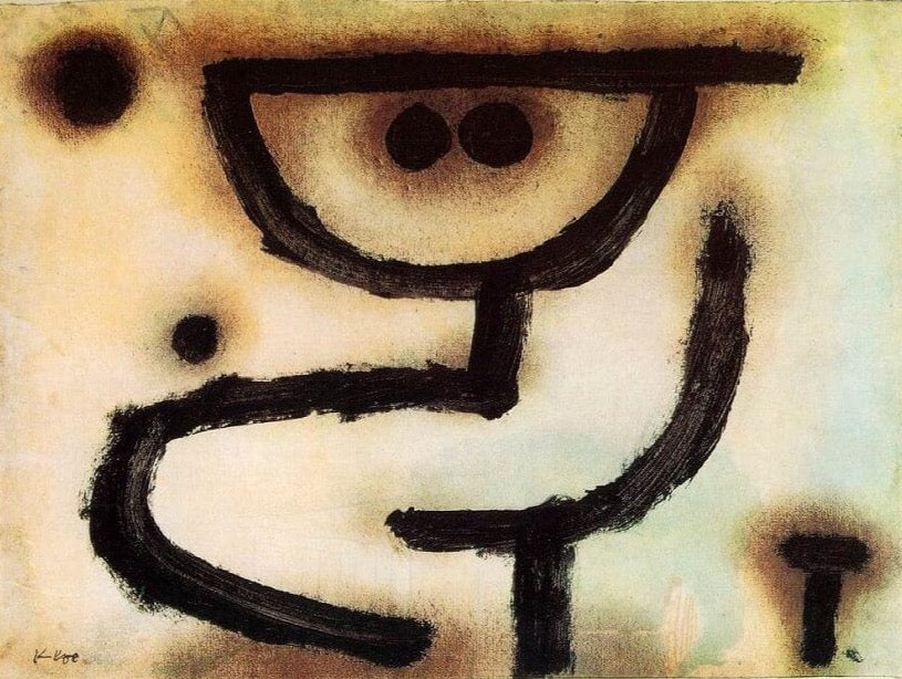 Embrace, 1939 by Paul Klee. Paul Klee Artworks, Paul Klee oil painting, Paul Klee masterpiece, Paul Klee reproduction, Paul Klee wall art, abstract wall art decor