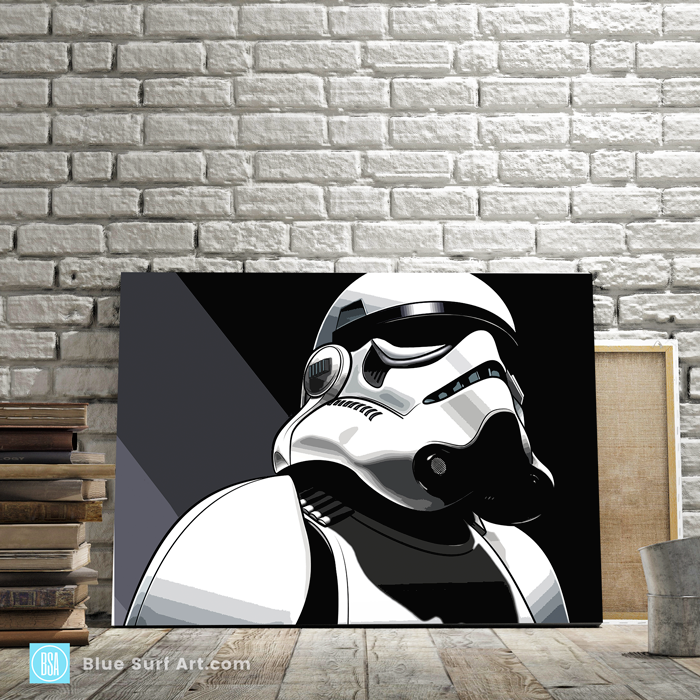 White Robot Wall Art Wall Art Home Decor, 100% Oil Painting on Canvas-3