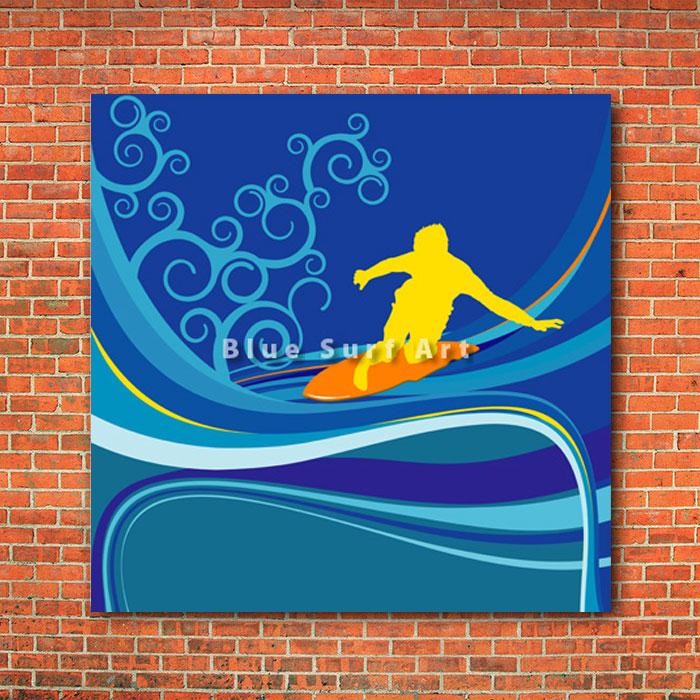 Surfing I - red bricks wall