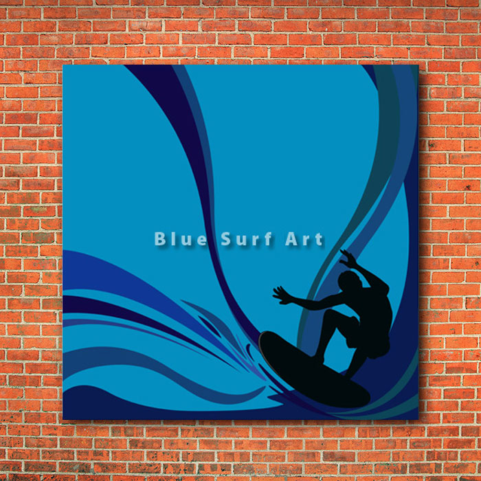 Surfing II - red bricks wall