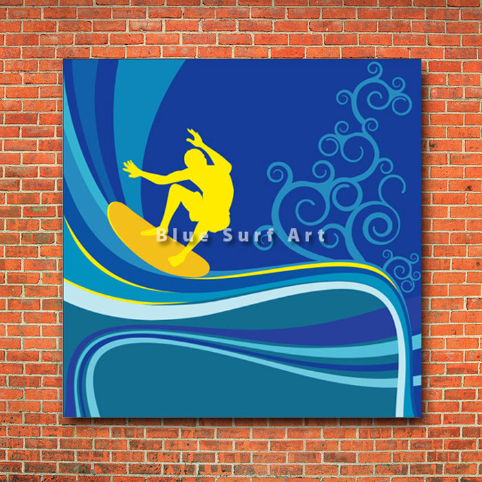 Surfing III - red bricks wall