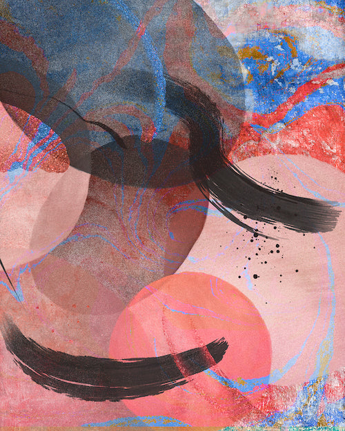 Abstract Wall Art, Asian Inspires Canvas Art Painting