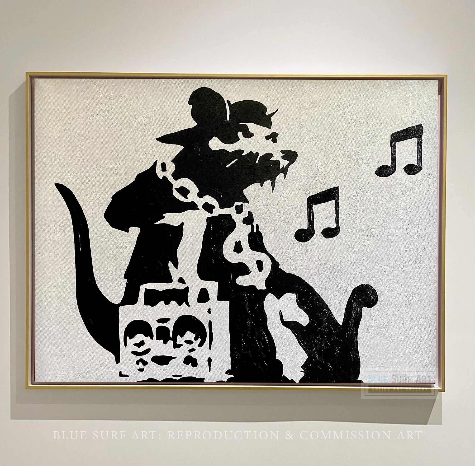 Banksy Rat Thug Banksy Wall Art Handmade Oil on Canvas Banksy for Sale