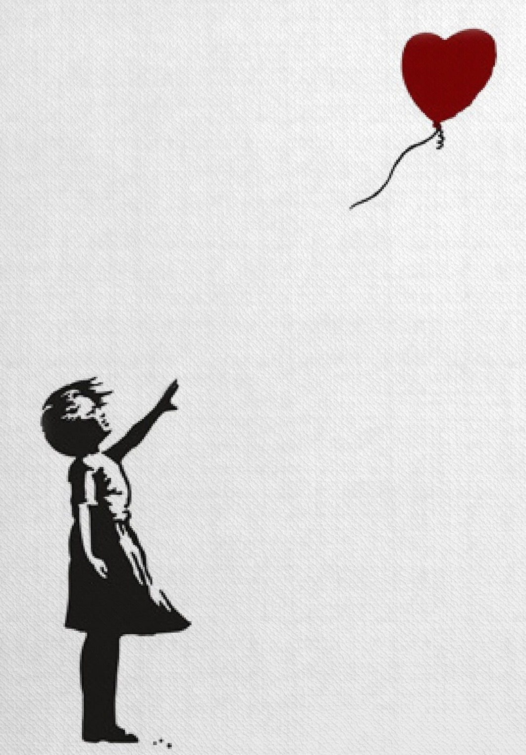 Banksy Little Girl with Heart Balloon Street Art for Sale Original Art