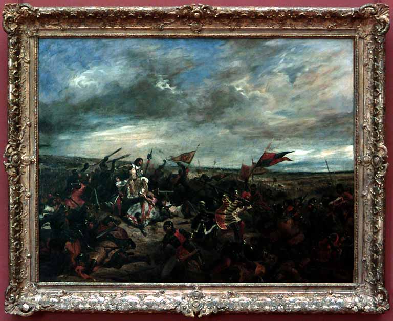 Battle of Poitiers by Eugène Delacroix Reproduction Painting by Blue Surf Art