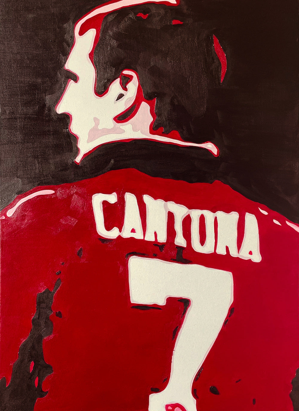 Eric Cantona No. 7 Wall Art Original Handmade Art Painting for