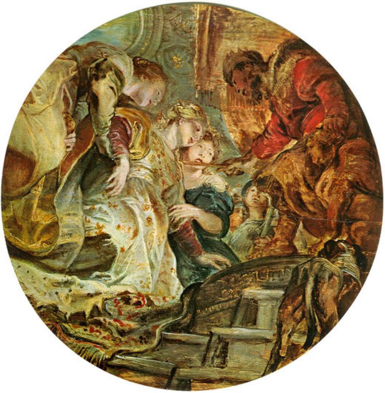 Esther and Ahasverus by Peter Paul Rubens Reproduction Oil Painting on Canvas