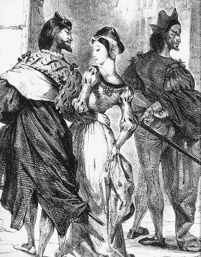 Faust meeting Marguerite by Eugène Delacroix Reproduction Painting by Blue Surf Art