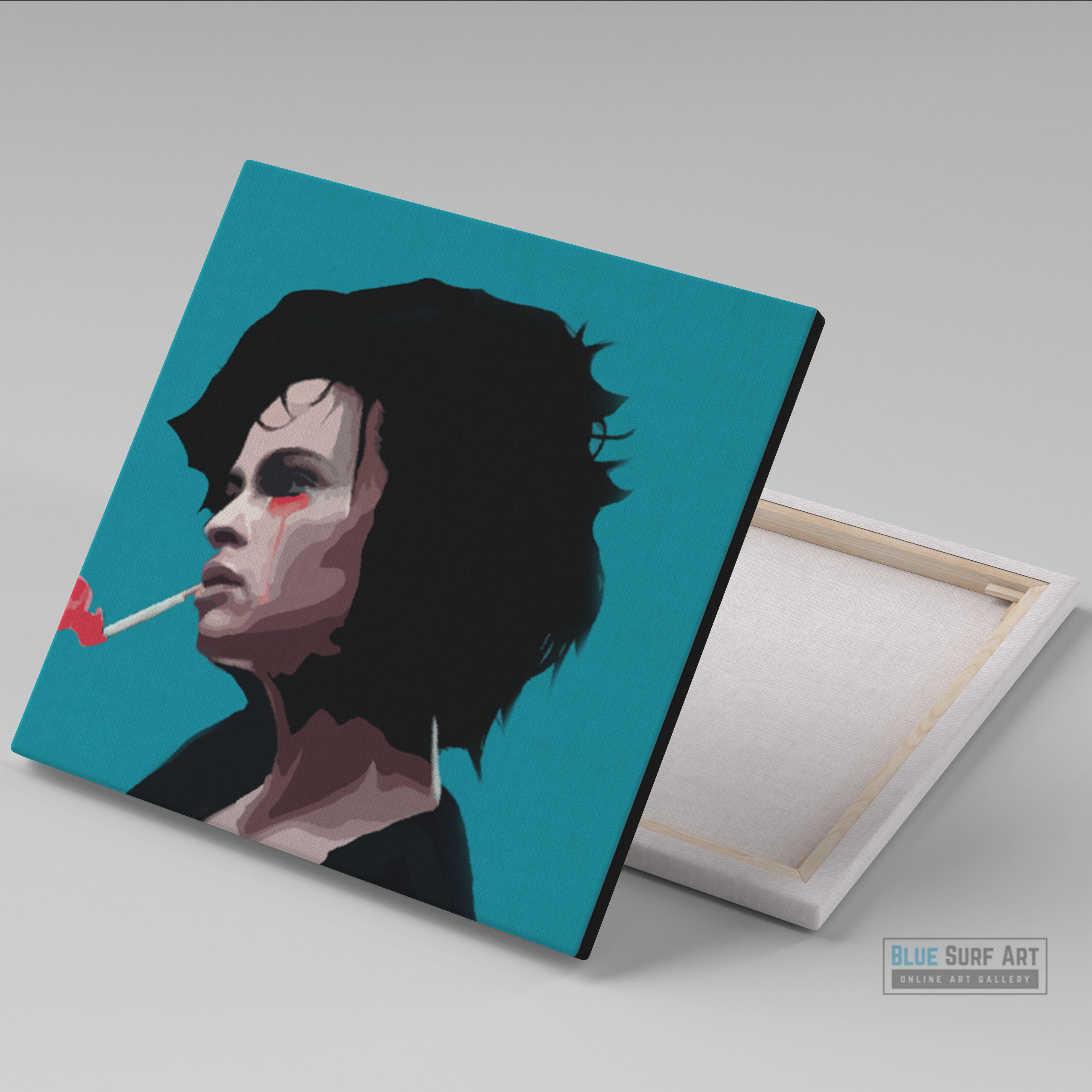 Fight Club Wall Art Painting Brad Pitt Original Handmade Art