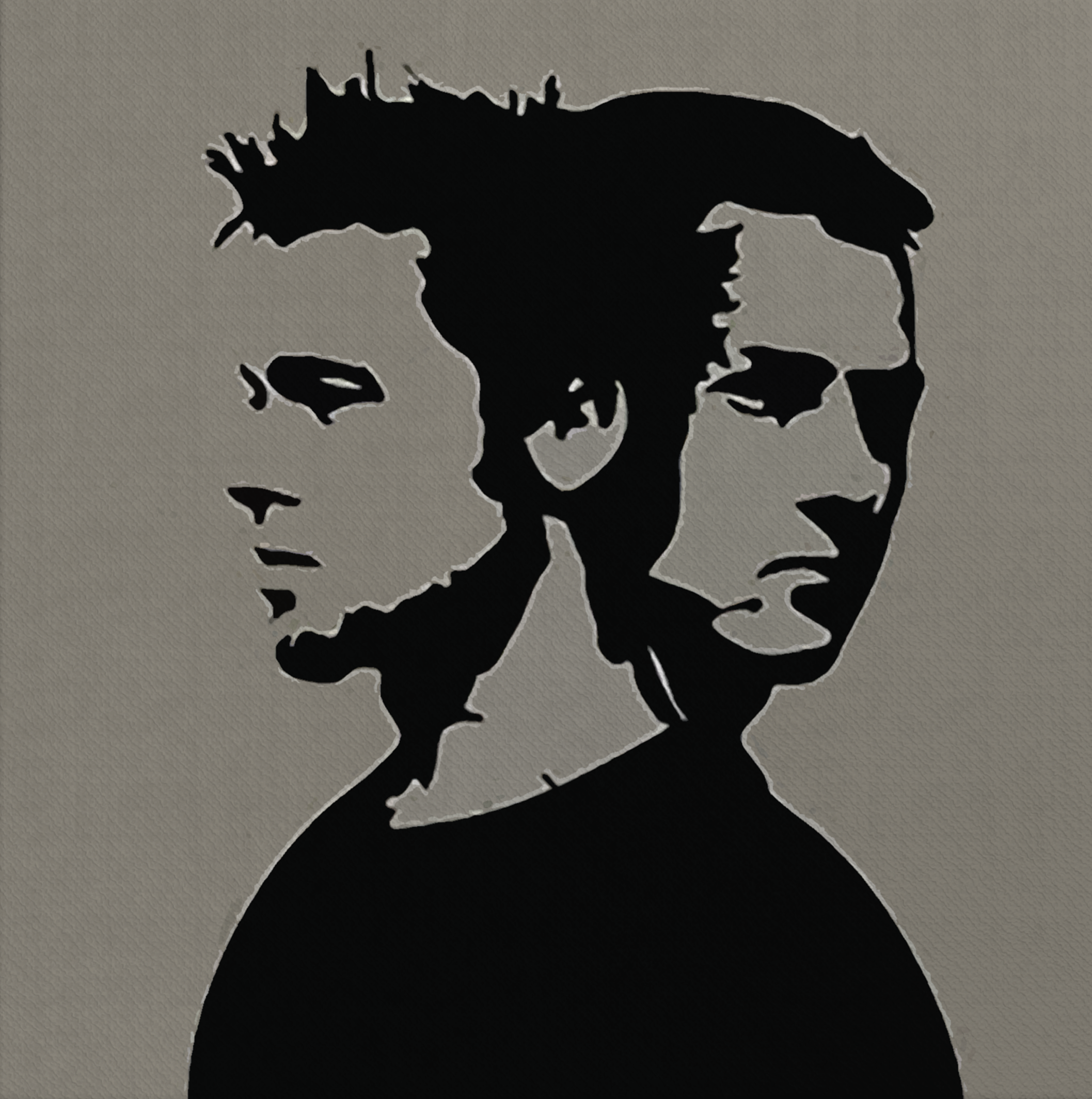 Fight Club Wall Art Painting Brad Pitt Original Handmade Art