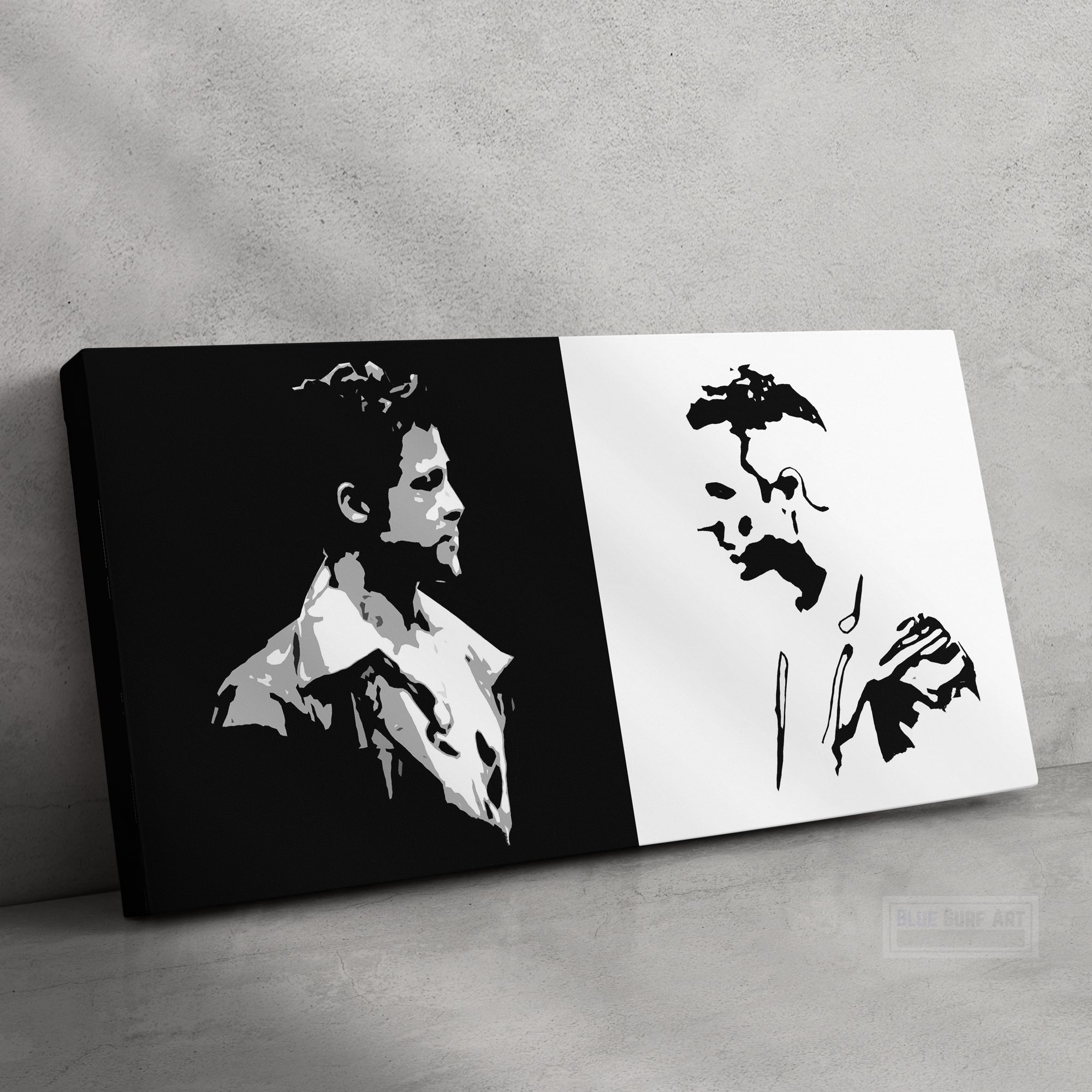 Fight Club Brad Pitt Edward Norton Wall Art Original Handmade Art 3