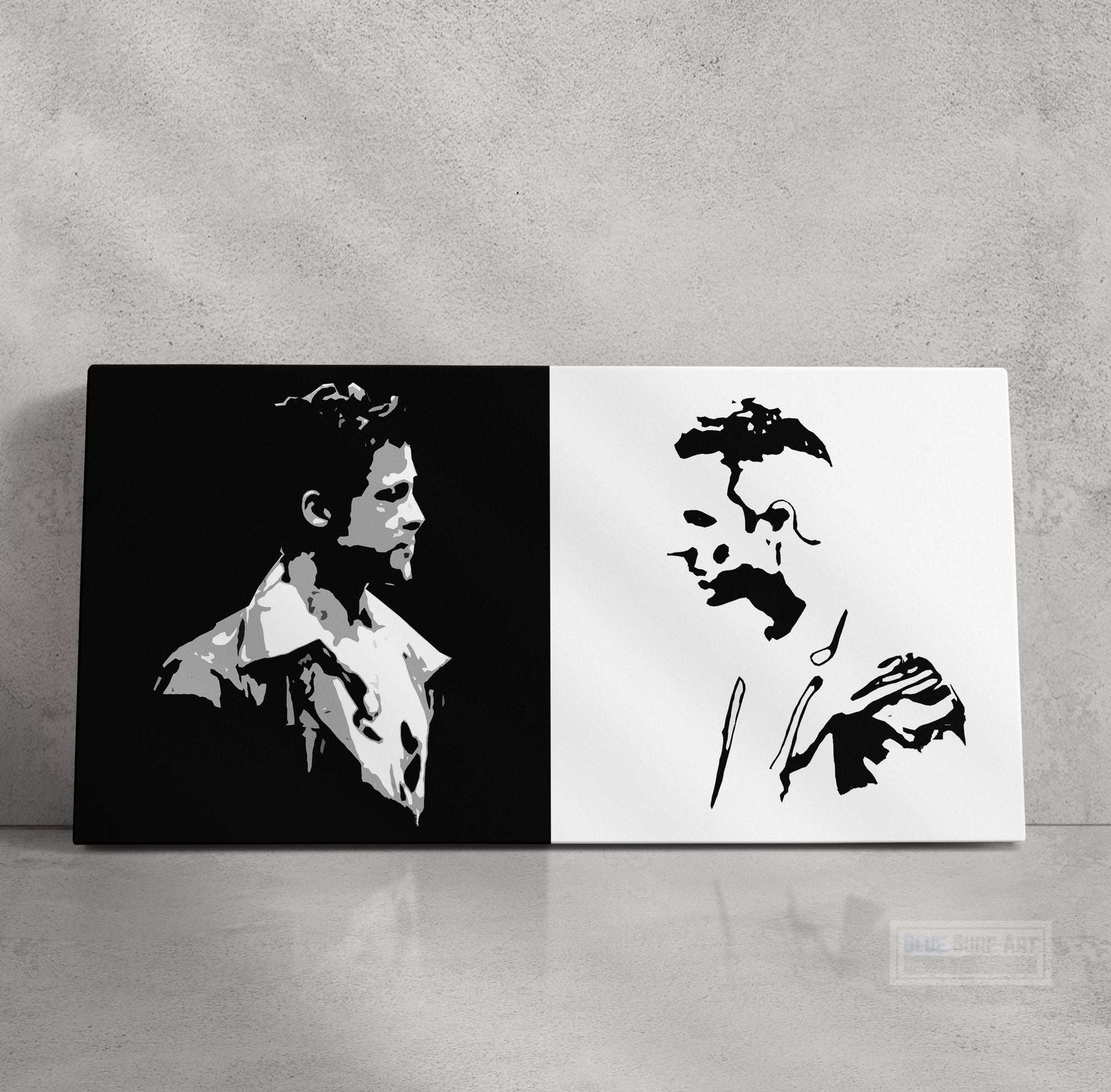 Fight Club Brad Pitt Edward Norton Wall Art Original Handmade Art 2
