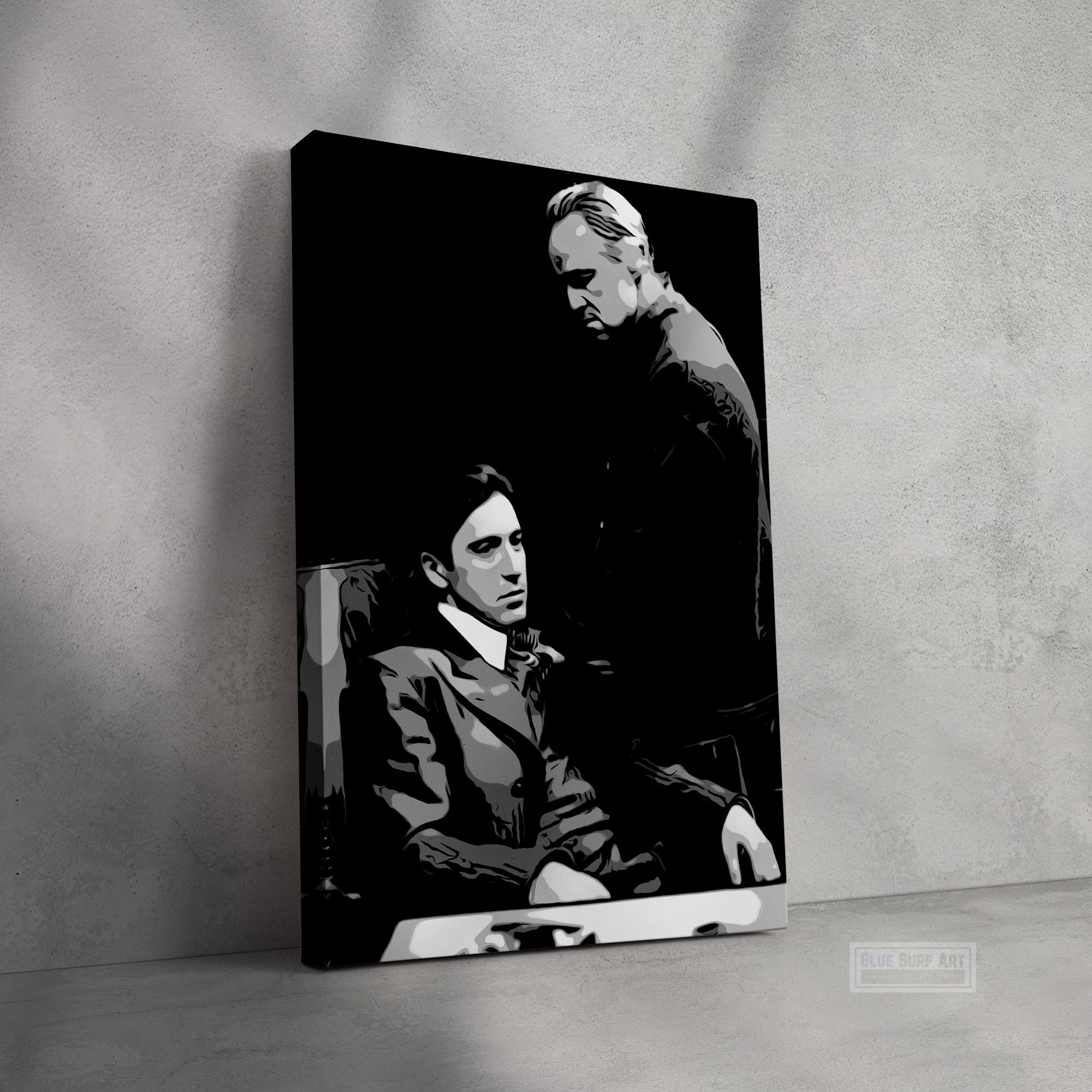 The Godfather Film Wall Art Movies Original Oil on Canvas Painting by Blue Surf Art - 2