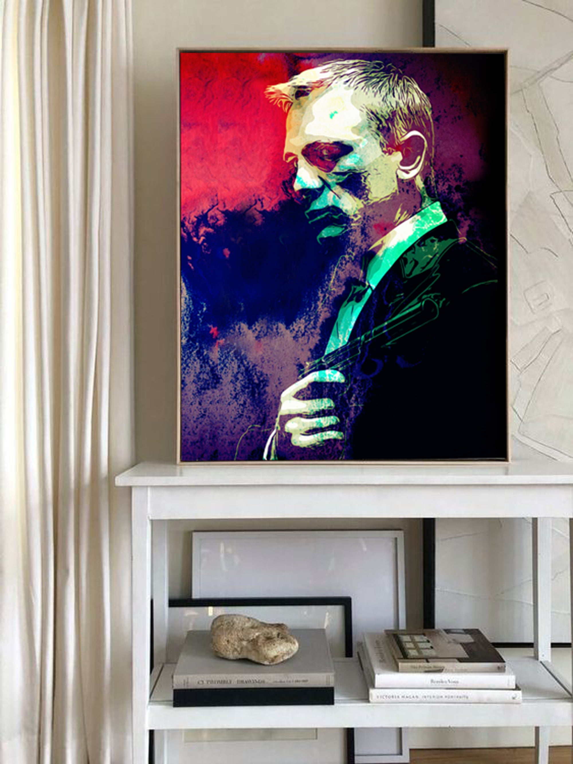 James Bond 007, No Time To Die Craig Daneil Art, James Bond Canvas Art Painting -showcase