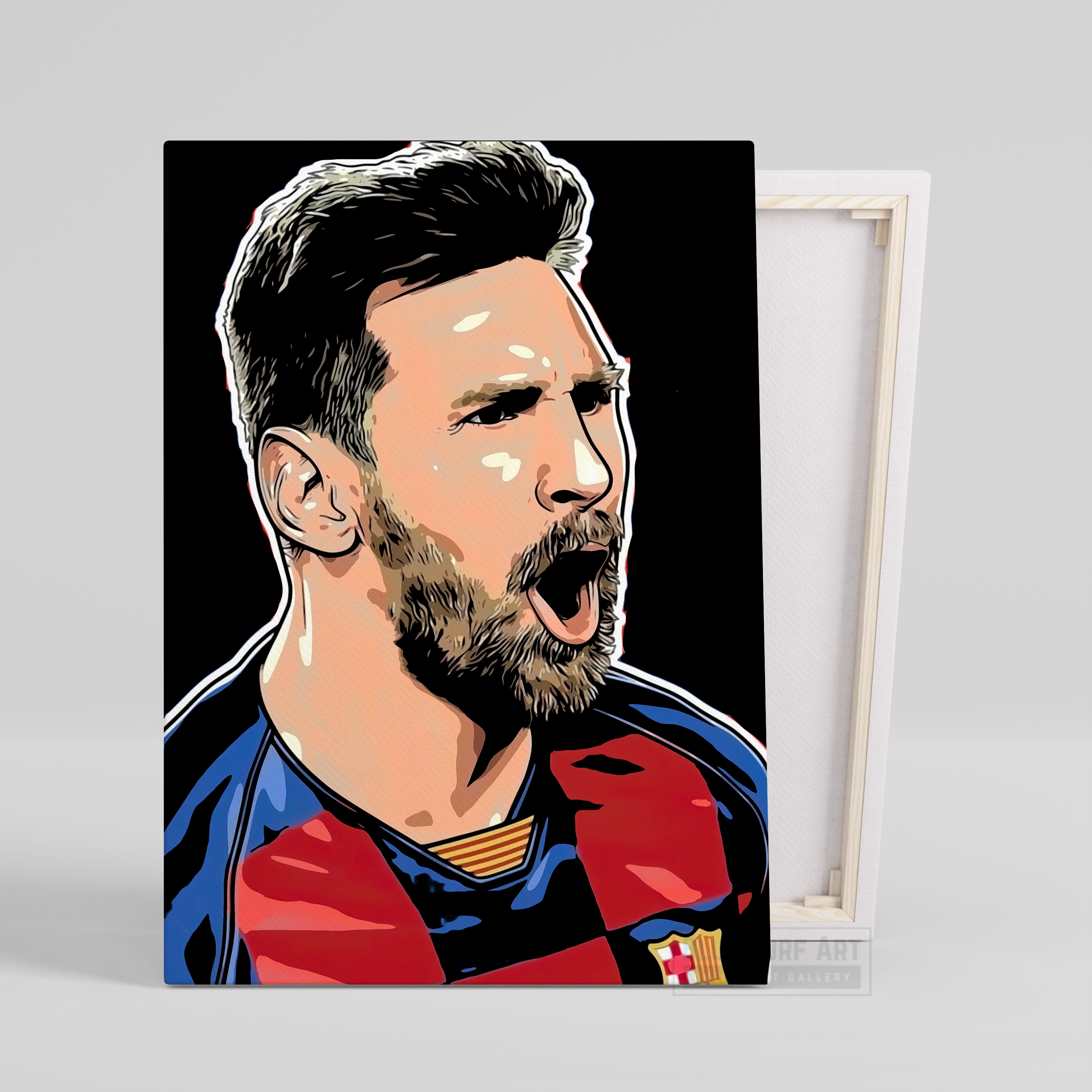 Lionel Andrés Messi Wall Art Original Handmade Art Painting for Sale 1