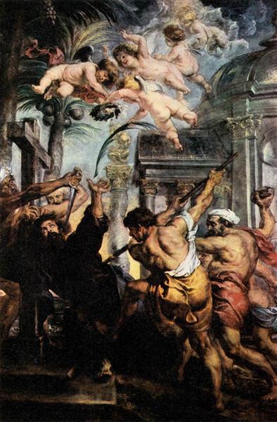 Martyrdom of St. Thomas by Peter Paul Rubens Reproduction Oil Painting on Canvase of St. Ildefonso (right panel)