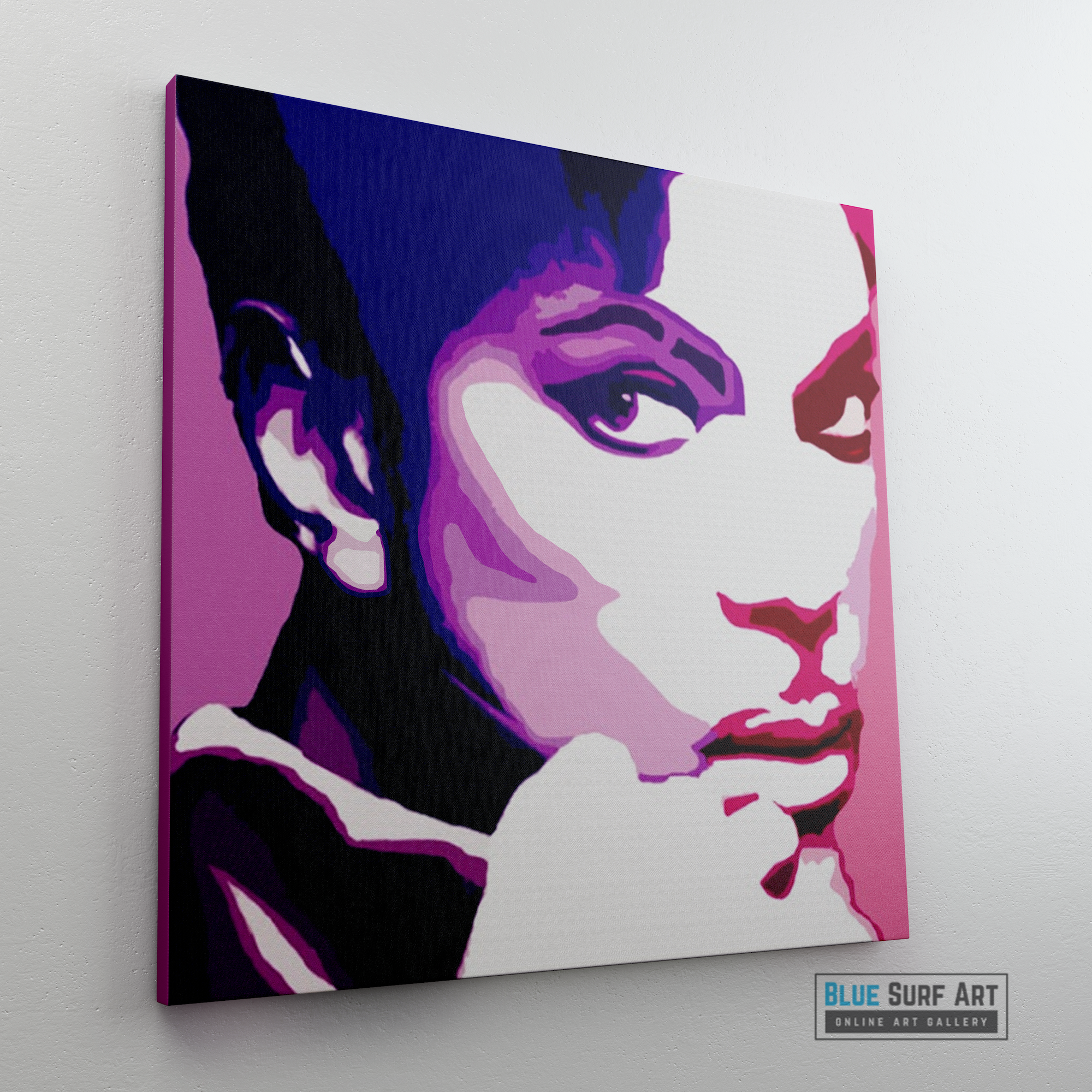Prince Rogers Nelson Original Oil Painting on Canvas by Blue Surf Art