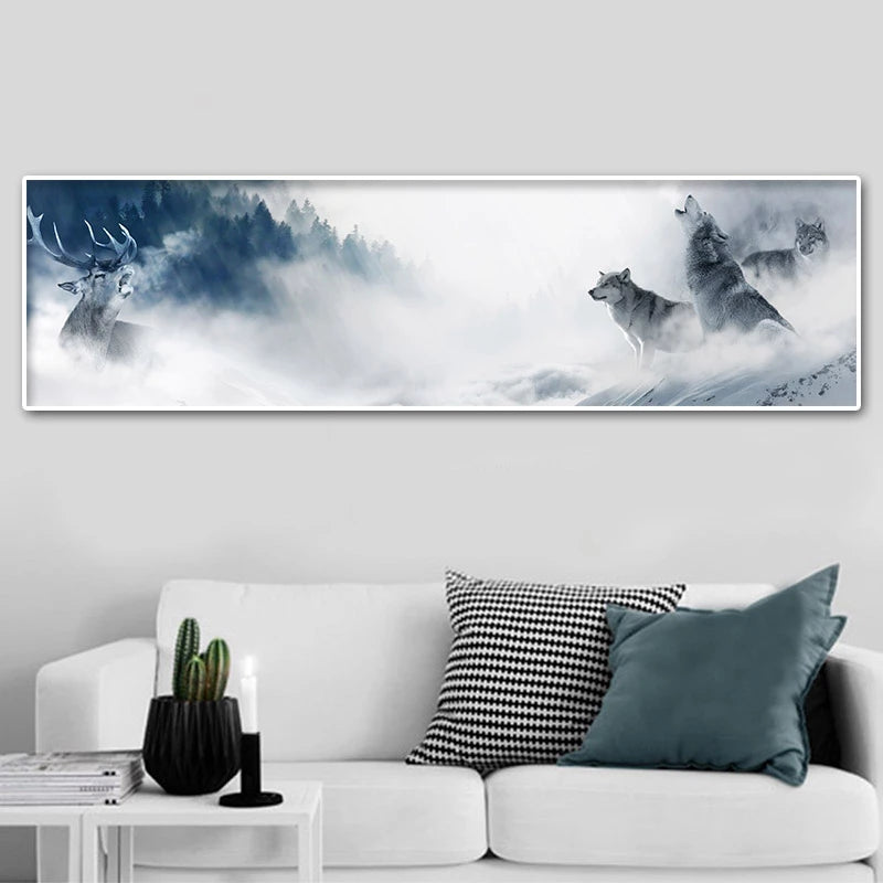 Wolf Pack on Snow Mountain