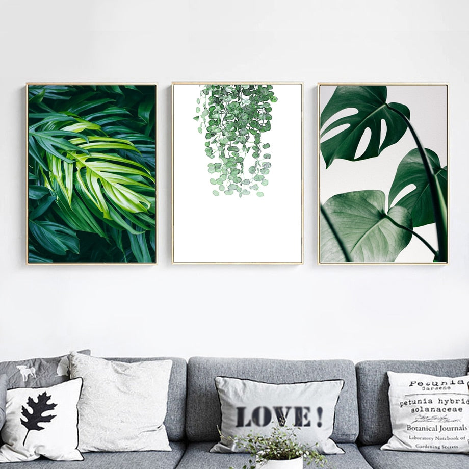 Tropical Leaf Wall Art Print on Canvas III