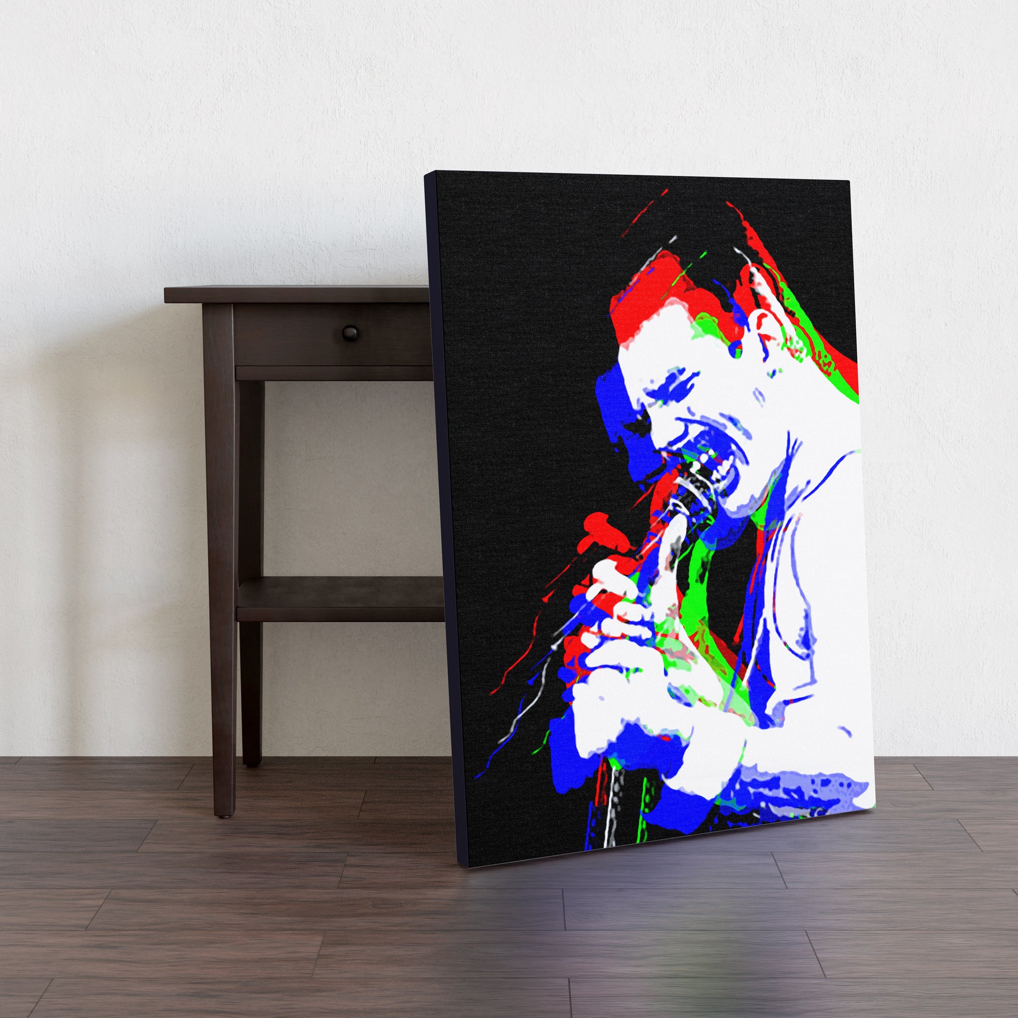 Queen, Freddie Mercury, Wall Art, Painting, Queen Freddie on Stage Signing Painting, Queen UK Band Prints, Queen Original Oil Art