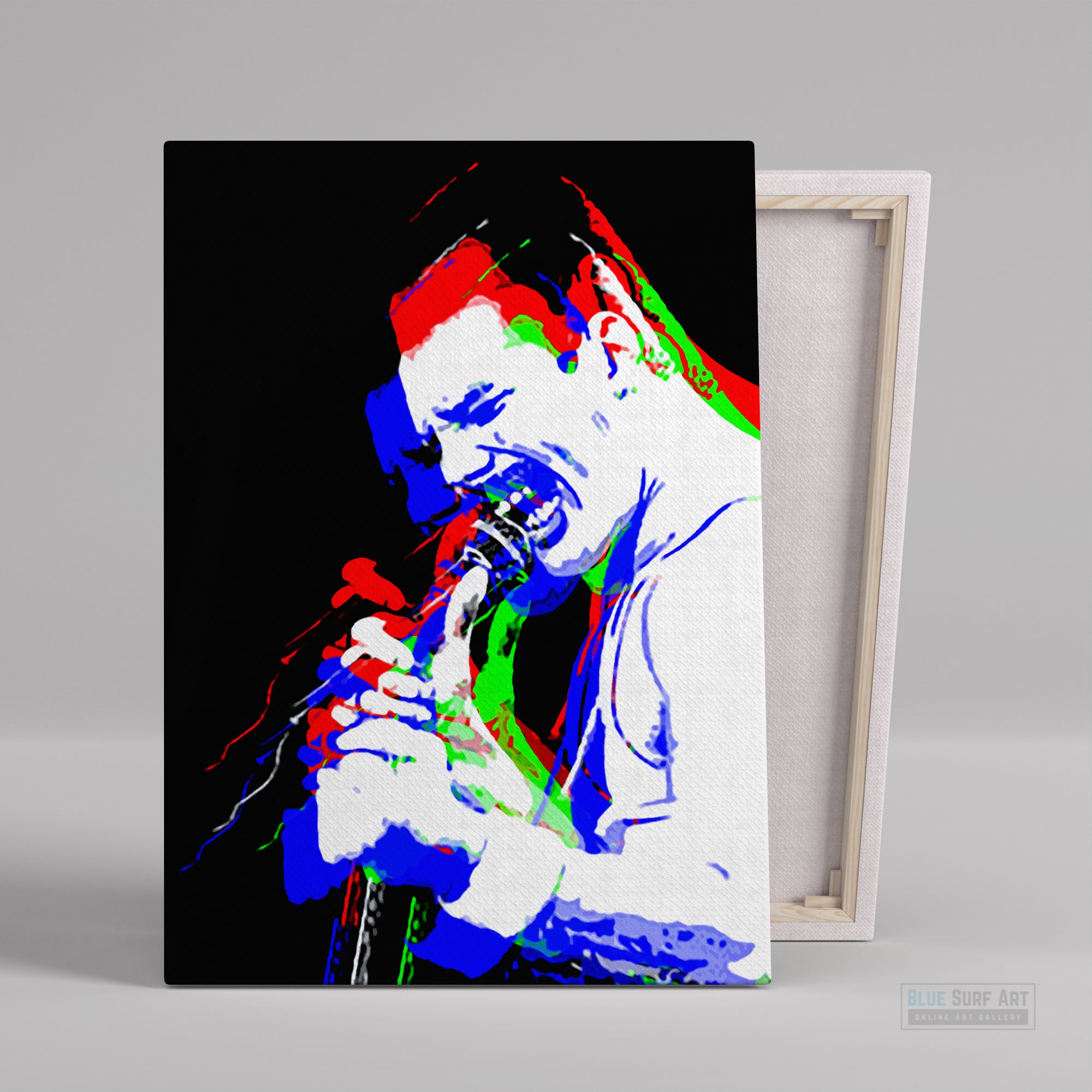 Queen, Freddie Mercury, Wall Art, Painting, Queen Freddie on Stage Signing Painting, Queen UK Band Prints, Queen Original Oil Art
