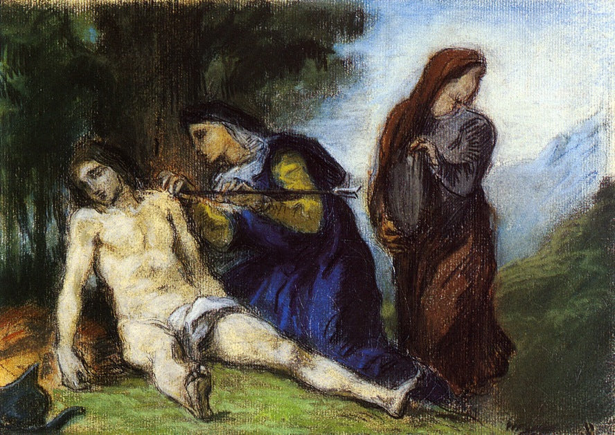 St. Sebastian by Eugène Delacroix Reproduction Painting by Blue Surf Art