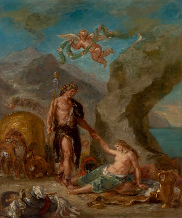 The Autumn Bacchus and Ariadne by Eugène Delacroix Reproduction Painting by Blue Surf Art