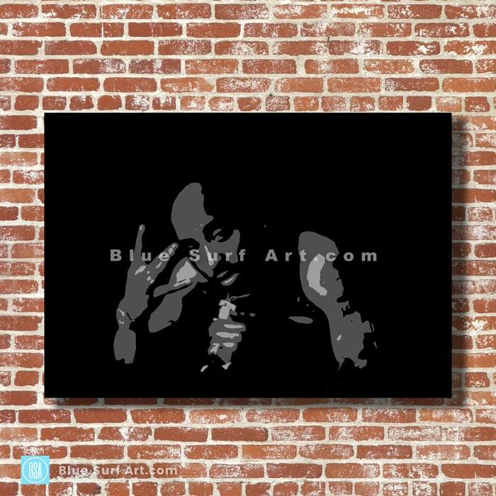 Tupac Shakur Rapper Music Art Pop Wall Art Hand Painted Oil Painting Home Art Decor-2