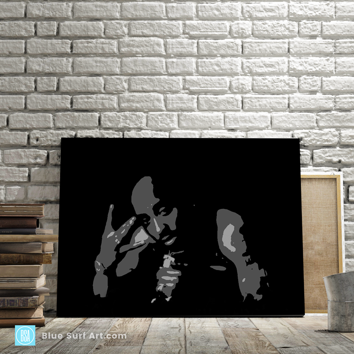 Tupac Shakur Rapper Music Art Pop Wall Art Hand Painted Oil Painting Home Art Decor- 3