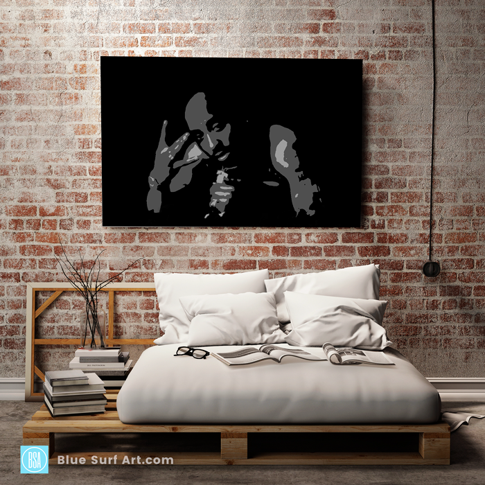 Tupac Shakur Rapper Music Art Pop Wall Art Hand Painted Oil Painting Home Art Decor-4