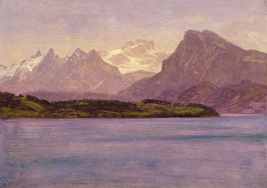 Alaskan Coast Range Painting by Albert Bierstadt Reproduction