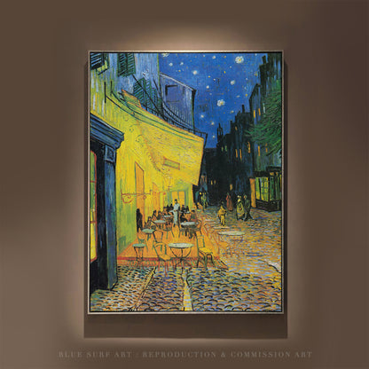 Cafe Terrace at Night Painting Van Gogh Reproduction Museum Quality Art