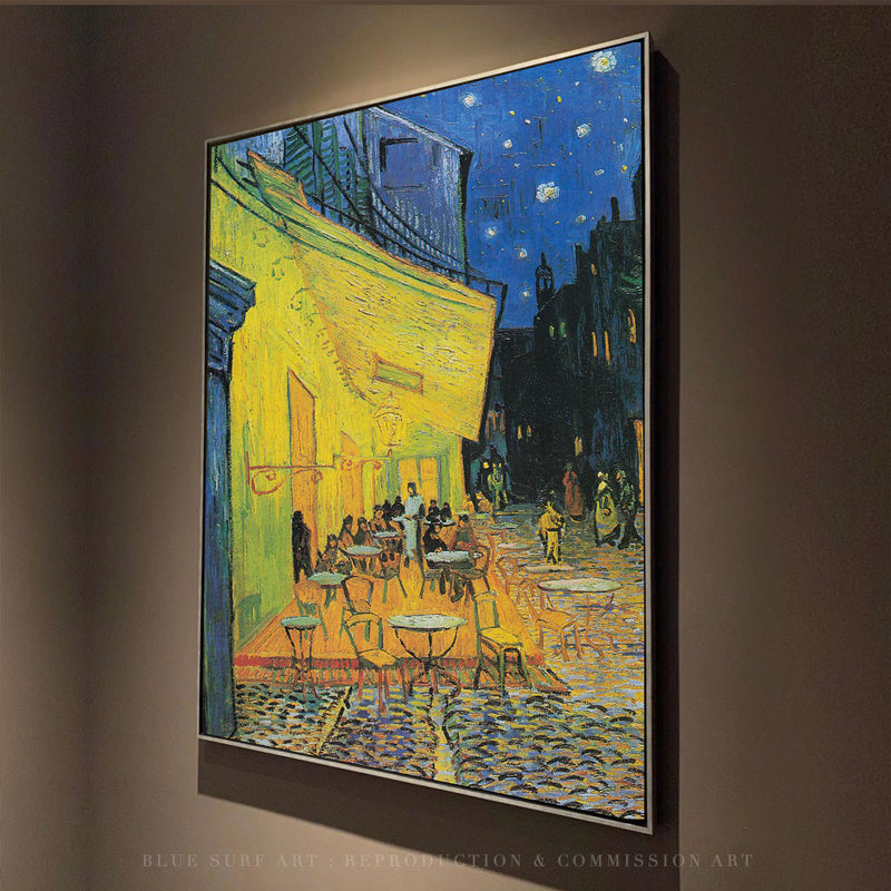 Cafe Terrace at Night Painting Van Gogh Reproduction Museum Quality Art