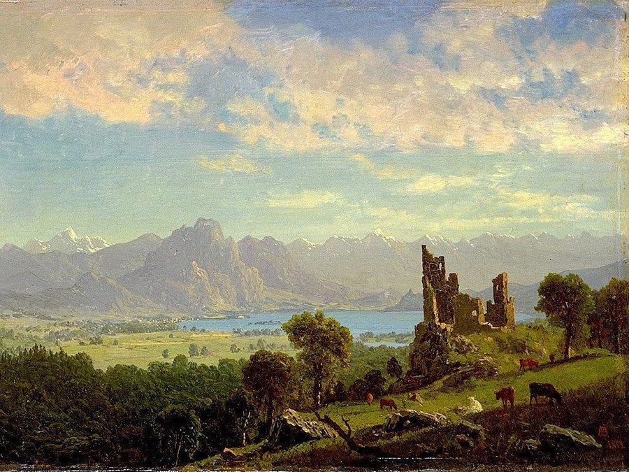 Scene in the Tyrol Painting by Albert Bierstadt Landscape Wall Art