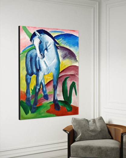 Blue Horse I, 1911 Franz Marc Reproduction 100% Hand Painted Oil on Canvas Painting. Blue Surf Art